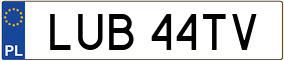 Truck License Plate